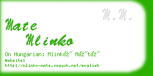 mate mlinko business card